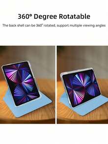 DANYCASE 透明壓克力 360°旋轉保護殼，相容 iPad Air 8 (M4) 11" 13" 2026 11th(A16) 2025 Air 11 13 M2 M3 2024 2025 Pro 11 13 M4 2024 Air 5 Air 4 10.9 2022 9th 8th 7th 10.2 5th 6th 9.7 10th Gen 10.9 2021 Pro 11 12.9 Mini6 - 淺藍色-1 - 查看 7