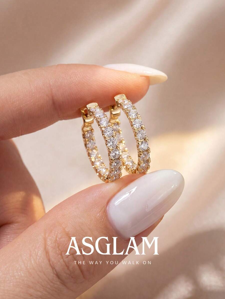 1 Pair Fashionable Hoop Earrings Women's Jewelry Creative Hoop Earrings Jewelry Gift Suitable For Girls Daily Wear, Dating, Party And Other Occasions - Style 4 - View 1