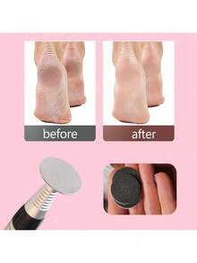 10pcs Foot File Callus Remover Replacement Sandpaper Disc Easy To Remove Cutin Dead Skin Calluses - Black - View 7