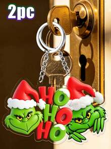 Splendor Greenie Christmas Transparent Acrylic Keychain, Decorative Hanging Pendant, Suitable For Backpacks And Handbags, Festival Gift - Multicolor - View 10