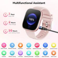Hwagol 1.85 Inch Women's Smartwatch Gift Set Men's Smart Watch With Sleep Pedometer Men Smart Watch With Outdoor Walking/Weather Forecast Men Women's Smart Watch Compatible With Iphone Android Includes 7 Interchangeable Straps Perfect For Sports &Gift - View 7