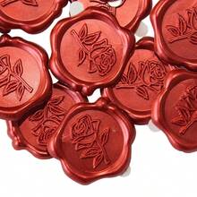 20/30/50 Pcs Wax Seal Stickers, Wedding Invitation Envelope Sealing Stickers, Self-Adhesive Envelope Sealing Stickers, Suitable For Weddings, Invitations, Envelopes, Gift Packaging, Christmas And Other Occasions. - Hot Pink - View 2
