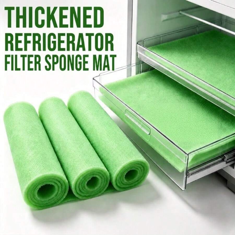 2/1 buah - Alas Spons Laci Kulkas yang Dapat Dipotong, Bantalan Filter Drainase yang Dapat Digunakan Kembali, Bantalan Penyerap, Pelapis Laci, Alas Penyimpanan Kabinet, Alas Pelindung Anti Selip Dapur, Cocok untuk Kulkas, Meja Makan, Wastafel, Lemari Sepatu, Rak Kawat, Rak Bambu, dan Lainnya - MultiWarna - View 1