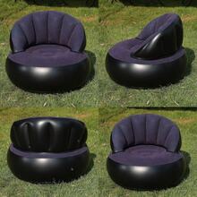 Inflatable Lounge Chair, Thickened Inflatable Sofa, Single Person Adult Camping Use, Outdoor Pool Beach, Indoor Living Room Inflatable Slouchy Reading Sofa - Random Color - View 5