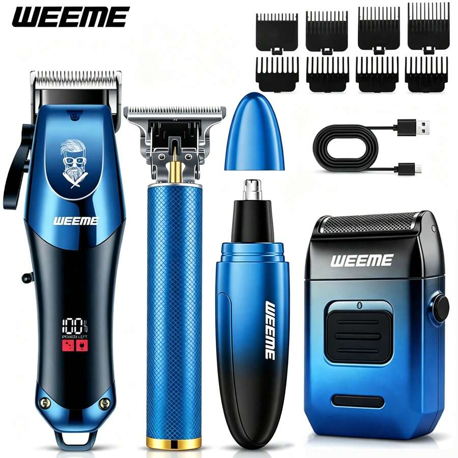 WEEME 4PCS/3PCS/2PCS/1PC Professional Haircut Kit For Men