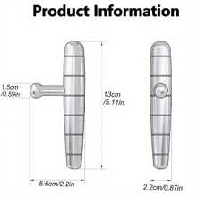 Alat Pijat Manual T-Bar Stainless Steel, Alat Pijat Genggam untuk Relaksasi Otot, Tongkat Pijat Tubuh untuk Penggunaan di Rumah dan Kantor - Perak - View 6
