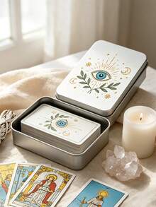 Penutup Kotak Penyimpanan Kartu Tarot, Dicetak dengan Kartu Tarot, Macan Tutul, Mata Misterius, Penyihir, dan Pola Lainnya, Dapat Digunakan sebagai Kotak Penyimpanan Kartu Tarot, Toples Penyimpanan, Kotak Penyimpanan Kosmetik, Kotak Hadiah, Cocok untuk Menyimpan Kartu Tarot, Perhiasan, Alat Tulis, dll. - MultiWarna - View 1