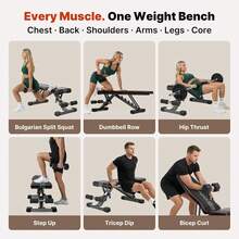 Adjustable Weight Bench, ASTM-Certified 827LBS 98% Pre-Assembled, 84-90 Positions Incline Decline Flat, Foldable Gym Bench With Wider Seat For Home Gym(L-XL) - Black - View 4