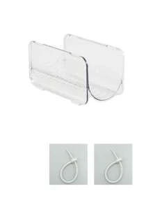 Transparent Curling Iron Storage Rack With Hair Dryer Cable Tie, Stackable Desktop Flat Iron & Curler Organizer, Bathroom Vanity Hair Tool Storage Box, Heat-Resistant Anti-Scald Hair Styling Tool Organizer. Transparent & Visible, Multi-Layer Stackable, Can Store Curling Irons & Flat Irons, Cable Organized Without Tangling, Easy Access, Keeps Neat & Dust-Free. Suitable For Home Makeup Desk, Bathroom, Student Dorm Desk, B&B Hotel Makeup Area. - Multicolor - View 12