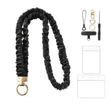 Hair Tie Style Lanyard - Elastic Cute Teacher Lanyard With ID Badge Holder, Suitable For Office Employees, Teacher Appreciation Gift - A - View 8