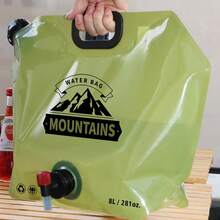 1pc New Portable Water Bag, Thickened Design, Soft Plastic Material, Large Capacity, Multiple Styles Available, Foldable And Handheld, Suitable For Outdoor Camping, Hiking And Travel Water Storage - Multicolor - View 7
