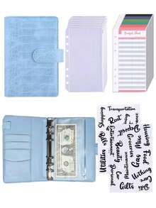 Budget Binder With Zipper Envelopes - Purple Cash Organizer, A6 Budget Binder Cash Envelopes For Budget Management, Savings Budget Binder With Pre-Printed Labels, Includes 6 Zipper Pouches, 12 Budget Cards, Savings Account School Supplies - Pink - View 12