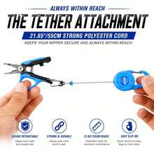 SeaKnight 4-In-1 Retractable Fishing Scissors & Line Cutter With Retractor Clip, Multi-Tool For Anglers - Blue - View 5