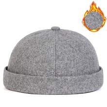 1pc Men's Solid Color Wool Felt Newsboy Cap, Outdoor Casual Black Flat Cap, Suitable For Autumn/Winter Travel, Windproof And Warm - Multicolor - View 11