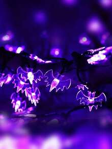 Halloween String Lights, LED Purple Bat String Lights, Suitable For Halloween, Party, Yard, Indoor, Outdoor Decoration, LED String Lights, Holiday Party Decoration String Lights, Purple Bat LED String Lights - Colorful String Lights - View 7
