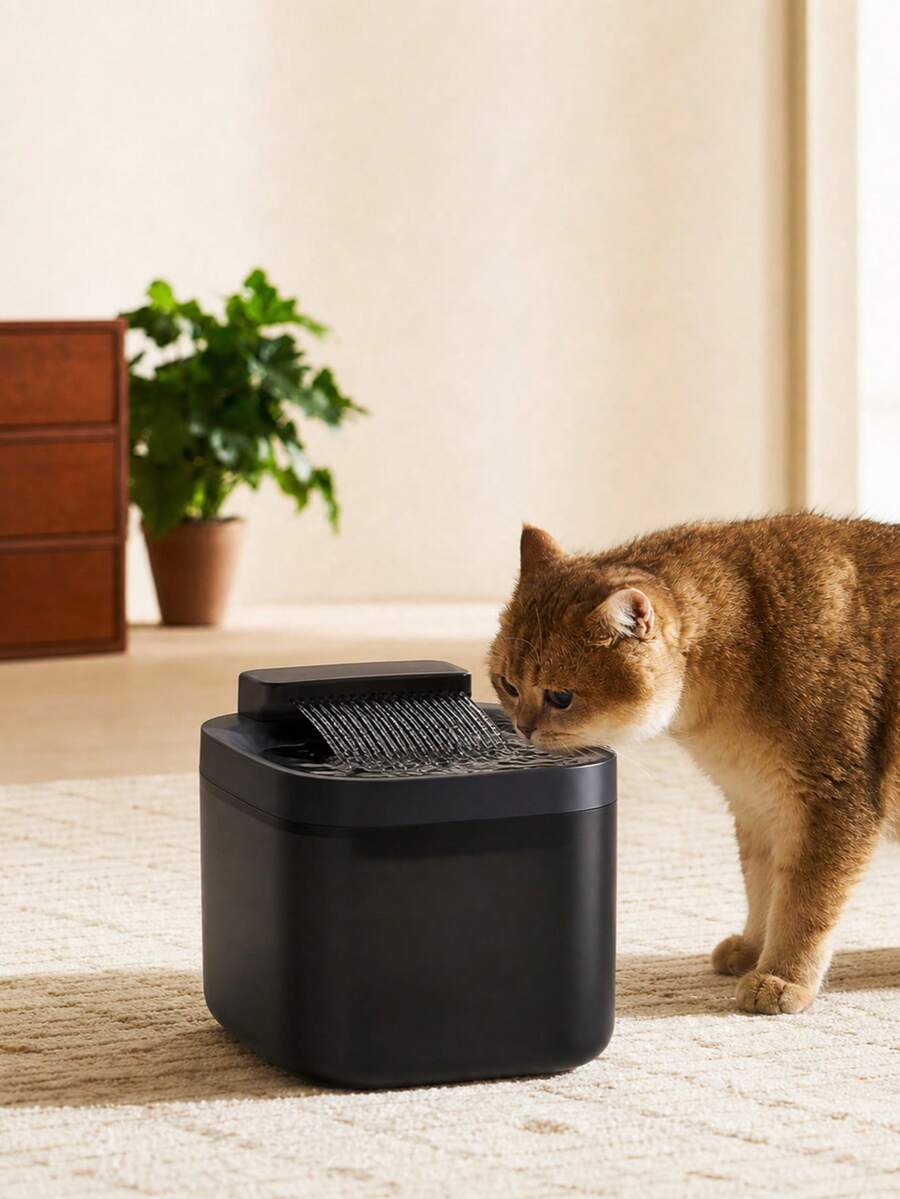 3L/101.45Oz Automatic Filtration Cat Water Fountain, Smart Cat Water Dispenser With Filter, USB Powered Circulating Filtration Water Fountain, Quiet Water Pump, Suitable For Cats And Small Dogs - Waterfall Style - View 1