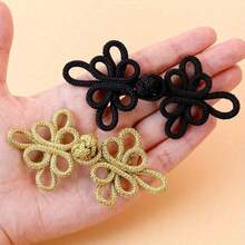 2/5/8pcs Silk Thread Dragonfly Pattern Chinese Cheongsam Frog Buttons, Vintage Handmade Knots, Traditional Chinese Craft, Handmade Curtain Buttons, Clothing & Accessories Decoration - Multicolor - View 10