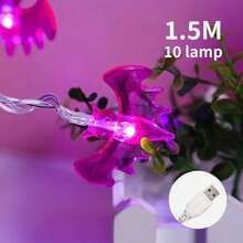 Halloween String Lights, LED Purple Bat String Lights, Suitable For Halloween, Party, Yard, Indoor, Outdoor Decoration, LED String Lights, Holiday Party Decoration String Lights, Purple Bat LED String Lights - Colorful String Lights - View 15
