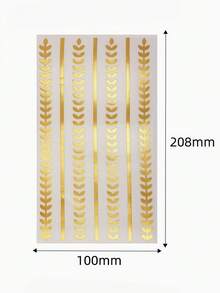 4張金屬色髮飾亮片貼紙 亮片雀斑髮紋身貼 適用編髮的閃亮髮飾 Y2K表演舞會節慶電音派對小禮物 - 金色 - 查看 4