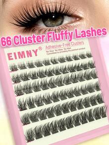 EIMNY Glue‑Free Self‑Adhesive Segmented Lash Clusters, Lazy DIY No‑Glue Natural Fairy False Eyelashes, Easy One‑Step Application For Beginners, Waterproof & Sweatproof Long‑Lasting, Realistic Wild Manga‑Style Individual Lashes - View 10