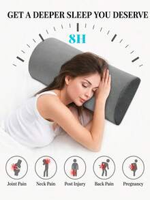 1 buah Bantal Kaki Bulan Sabit Busa Memori, Bantalan Penopang Lutut & Pergelangan Kaki yang Dapat Diatur, Bantal Kaki Bentuk Baji untuk Tidur Miring, Nyaman untuk Punggung, Pinggul, dan Kaki, Cocok untuk Perawat, Lansia, Atlet, dan Pelari - MultiWarna - View 5