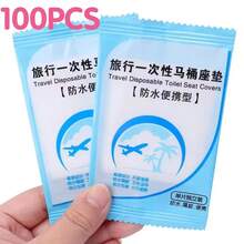 10-100pcs Disposable Travel Toilet Seat Covers, Portable Outdoor Camping Hotel Bathroom Toilet Seat Protector, Bathroom Accessories - Multicolor - View 7