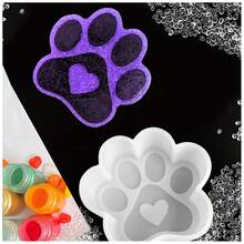 Cat Paw Silicone Mold, Heart Paw Print Resin Mold, Aromatherapy Plaster Mold, Handmade Candle Mold, Soft Silicone Material, Smooth Demolding, Non-Stick, Clear Detailed Texture, Suitable For DIY Aromatherapy Decor, Resin Crafts, Home Handmade Creations - Multicolor - View 5