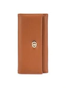 CHARM INFINITE Classic Litchi Texture Faux Leather Women's Long Wallet, Twist Lock Flap Clutch, Zipper Coin Compartment, Multiple Card Slots And Cash Slots For Smartphone, Solid Color Large Capacity Women's Clutch, Suitable For Daily Work, Dating, Holiday Gift Choice - Multicolor - View 13
