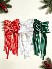 50/30PCS/5pcs Christmas Ribbon Bows For Flower Gift Packaging, Balloons And Various Decorations, Handmade Sewing Accessories Bows, DIY Jewelry Hair Accessories - Ribbon Bow - View 11