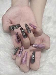 20-Piece Alloy Nail Accessories, Simple And Versatile, Punk Style Silver XX Cross Nail Decorations, X-Shaped Nail Embellishments, Beauty Accessories, DIY Decorations For Square Nails And Long Pointed Nails - Multicolor - View 4