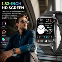 JIAYAOO Popular 1.83 Inch Touch Screen Smartwatch, Unisex, High-Definition Call Quality, Step & Calorie Tracking, Music & Message Notifications, 100+ Fitness & Sports Functions, Compatible With Android & Mobile Phones - View 3