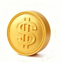 1pc Giant Gold Coin Squishy Stress Relief Toy, Slow Rebound Squeeze Toy, Fun Healing Decompression Creative Prank Gift - Multicolor - View 6