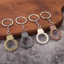 1pc Casual Street Style Zinc Alloy Handcuff Keychain, All Season - A - View 2