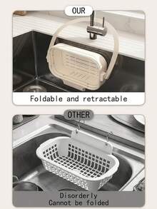 Kitchen Sink Strainer Basket, Self-Cleaning Anti-Clogging Mesh Kitchen And Bathroom Sink, Push-Down Sink Basket - Multicolor - View 2