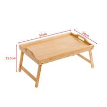 Multifunctional Slouchy Person Desk Bedside Window Sill Small Table Dormitory Simple Computer Desk With Legs Tea Tray - Brown - View 5