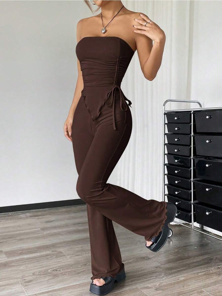 Women Jumpsuits - Brown - View 1