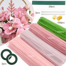 Thickened & Dense Twisted Pipe Cleaner DIY Craft Material Kit, Chenille Fuzzy Stem Handmade Weaving Set, Multi-Color Creative Craft Supplies, Suitable For Making Flowers, Bouquets, Animals, Holiday Decorations And 3D Handmade Crafts, Suitable For Children, Students And Adults, Parent-Child DIY, School Classroom, Home Craft, Valentine's Day, Mother's Day, Christmas, Halloween, Birthday Gifts And Creative Holiday Gifts - Multicolor - View 1