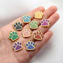 1pc Personalized Cute Animal Paw Pet Tag, Customizable Engraved With Your Phone Number And Pet Name, Engraved Pet Name Tag, Cat ID Pet Tag, Customized Engraved Pet ID Tag, Suitable For Outdoor Activities Anti-Loss, Hang On Dog Cat Pet Collar, Pet Pendant - Sky Blue - View 11