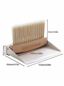Portable Mini Dustpan And Broom Set - Multi-Function Wooden Handle Cleaning Brush Set, Suitable For Desktops, Keyboards And Narrow Gaps - Clean Damage-Free, Convenient To Use - Mini Dustpan and Brush Set - View 3