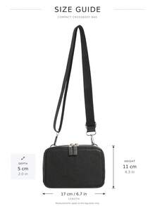 peach tree Men's Crossbody Bag Shoulder Small Square Bag Fashion PU Waterproof Wallet Solid Color Neutral Business Storage Bag, Sling, Anti-Theft, Minimalist - Multicolor - View 3