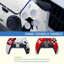 Samurai Oriental Art Vinyl Sticker Set Compatible With PS5 Slim, Full Set Includes Console Sticker + 2 Controller Stickers, Premium PVC Material, Scratch-Resistant And Wear-Resistant, Removable Without Residue Game Console Decorative Film - View 4