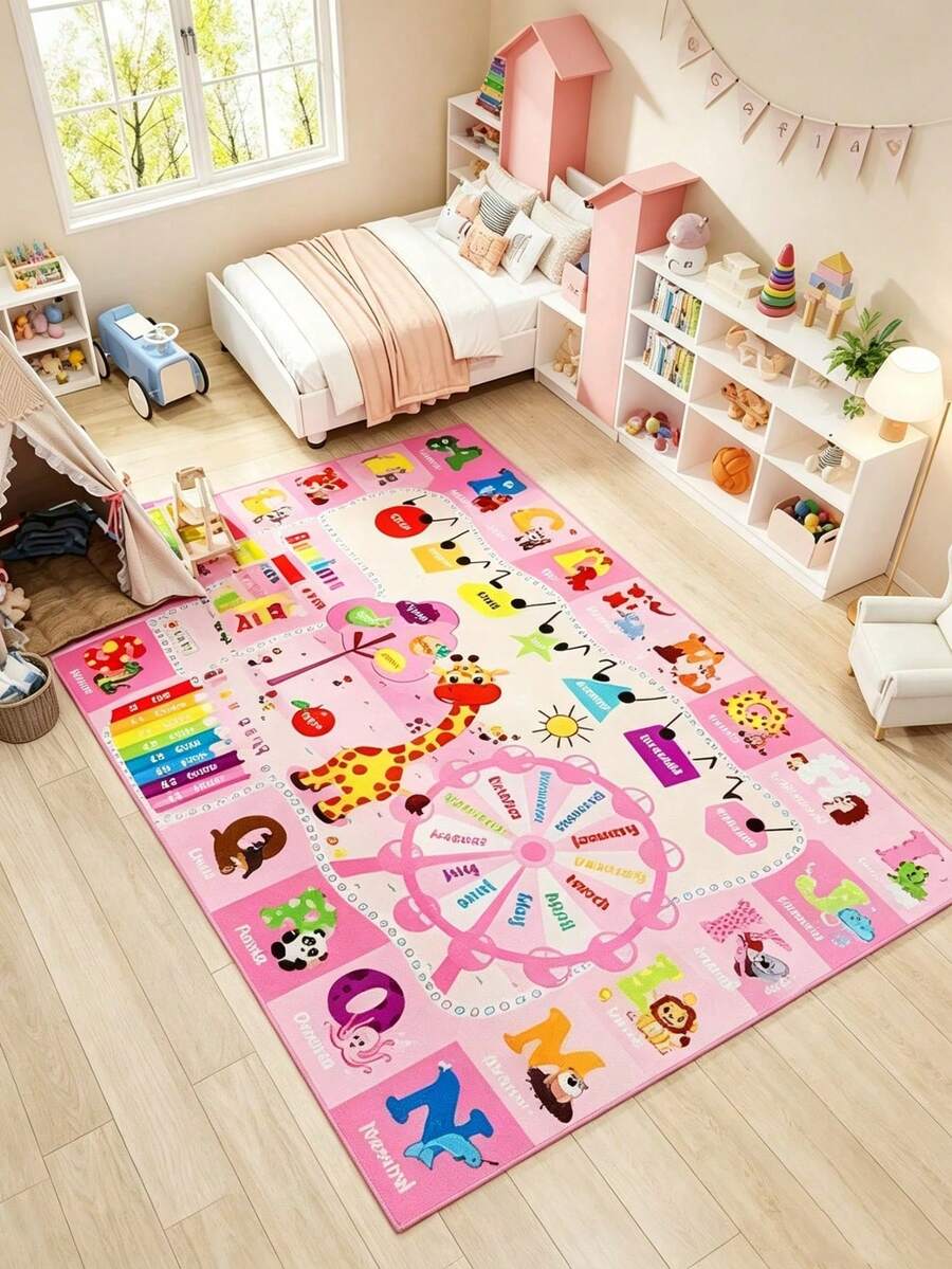 1PC, Playful Graffiti Heart Theme Rug, Perfectly Fits Sweet Rooms, Brings Full Girlish Charm And Energy, Super Suitable For Decorating Any Room; Decorative Rug, Bedroom Decor, Small Rug, Rug, Home Decor, Living Room Rug, Living Room Small Rug, Bedroom Rug, Living Room Home Decor, Outdoor Rug, Washable Rug