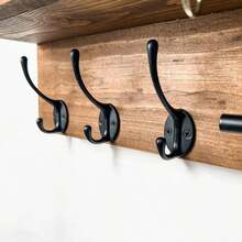 12 Inch Wooden Key Rack With Mail & Sunglass Holder, Room Decor, Bedroom Decor For Bedroom Kitchen Bathroom, Wall‑Mounted Entryway Organizer With Multiple Hooks, Versatile Home Deccor For Wall Storage Decoration - View 6