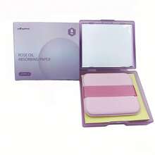 200pcs Pack Of Portable Facial Oil-Absorbing Sheets For Both Men And Women, Includes A Mirror And Makeup Puff; Simple And Easy To Use. - Multicolor - View 13