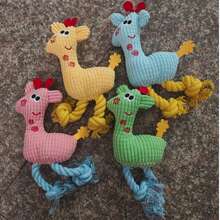 1/2/3pcs (Random Color) Pet Plush Knotted Toys, Medium/Small Dog Chew Toys With Sound - Multicolor - View 16
