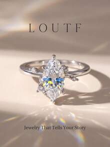 1pc Unique Design Employee Logo Ring, Suitable For Women's Daily Wear, Performance, Dating, Holiday Gift - Silver - View 1