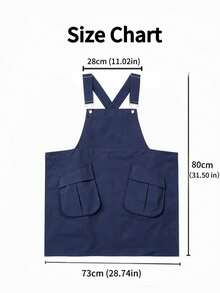 1pc Adjustable Strap Apron With Buckle, Large Pocket For Convenient Storage, Suitable For Home Kitchen, Cooking, Painting, Coffee Brewing, Floral Arrangement, Indoor And Outdoor Use, Unisex, High Quality, Durable, Perfect Holiday Gift - Multicolor - View 4