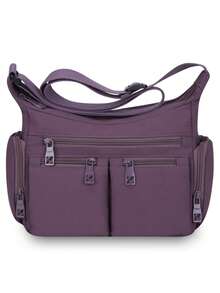 Minimalist Solid Color Women's Shoulder Bag, Fashionable Versatile Crossbody Bag, Lightweight Large Capacity Compartment Waist Bag, Adjustable Strap Multi-Pocket Storage Suitable For Daily Commute, Shopping And Travel - Multicolor - View 16