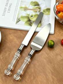 A6 Pizza Cutter & Server Set - Customizable Name Pizza Cutter & Server, Personalized Wedding Cake Knife & Server Set, Custom Crystal Handle Pizza Cutter & Server, Customizable Text Cake Server, Birthday Gift, Home Gift, Men, Women - Multicolor - View 13