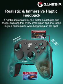 GameSir G7 Pro Aimlabs Edition Gamepads Compatible With Xbox PC Steam Android Game Controller Mag-Res TMR Joysticks Hall Effect Analog Triggers 6 Axis Gyroscope 1000Hz Polling Rate Tri-Mode Wired/2.4g/Bluetooth Connectivity - Aimlabs Edition - View 9